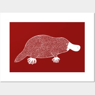 Detailed Hand Drawn PLATYPUS design Posters and Art